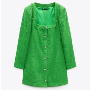Zara Green bottom dress with texture fabric